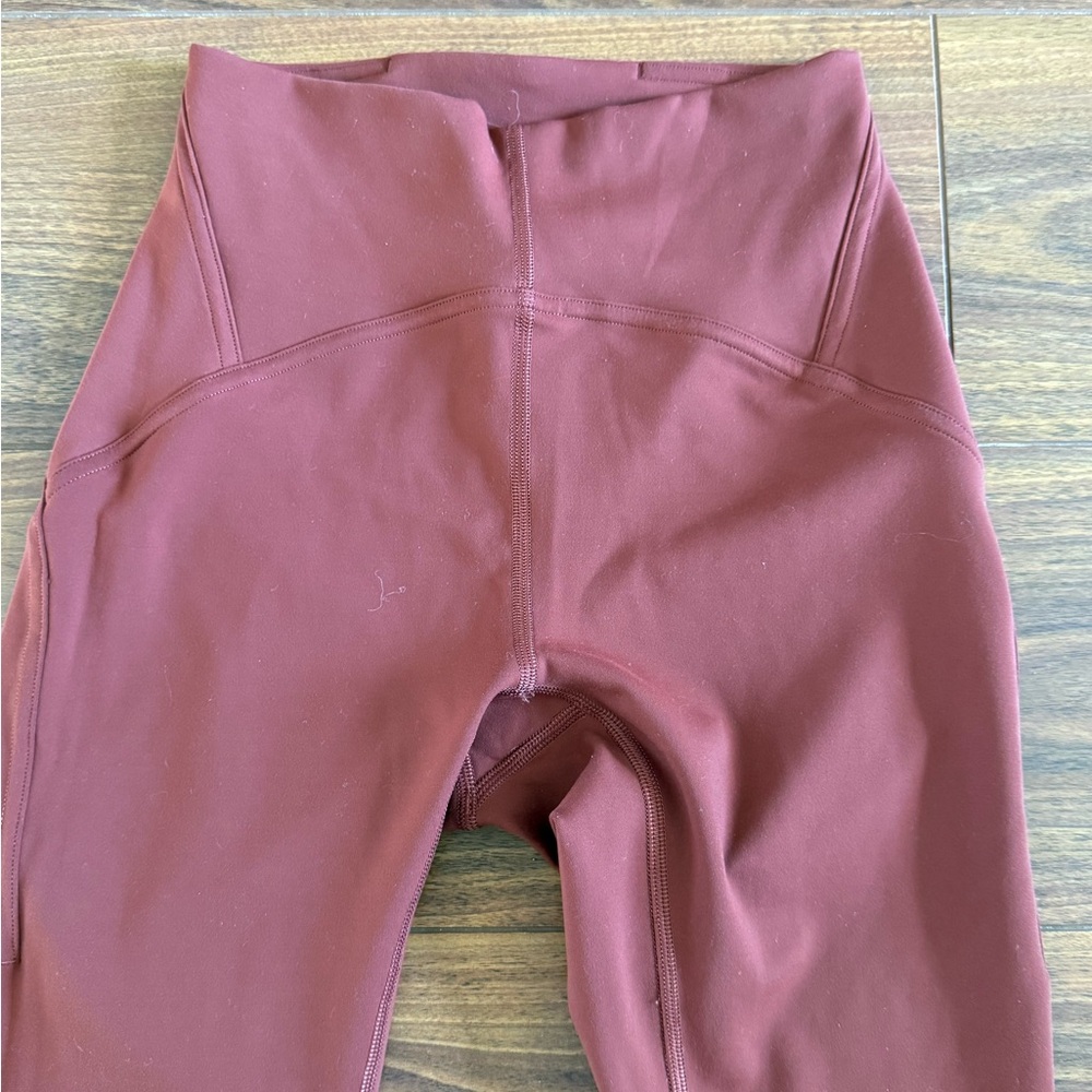 Lululemon Burgundy High-Waisted Leggings